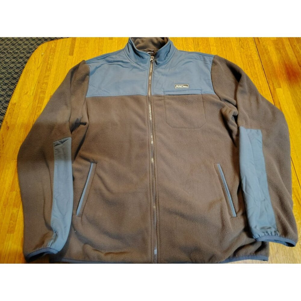 The great pnw Atlas fleece full zip soft jacket brown gray 2XL new